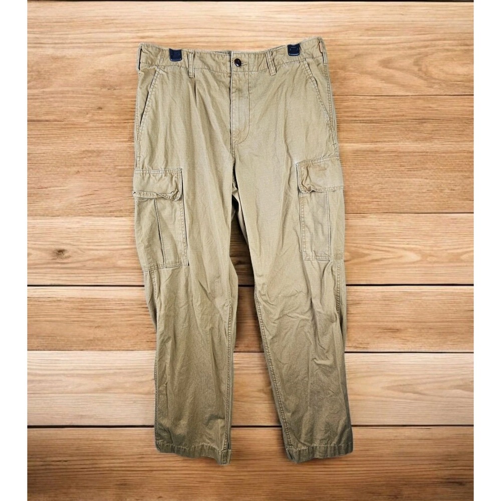 Eddie Bauer Cargo Tan Outdoor Hiking Work Baggy Pants Mens‎ 36x34 (32)